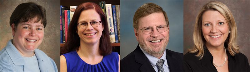 From left: Jennifer Lambe, Ph.D., Joanne Miller, Ph.D., David Redlawsk, Ph.D., and Dannagal Young, Ph.D.