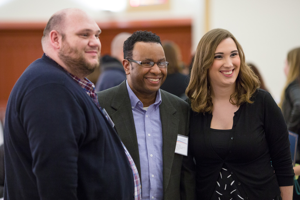 Charles Mays (Left), former CPC graduate fellow Justice Collier, and Sarah McBride